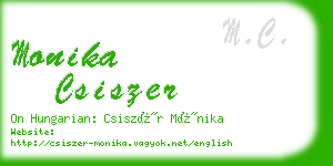 monika csiszer business card